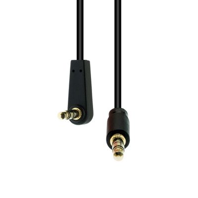 ProXtend 3-Pin Angled Slim Cable M-M  Black 1.5M