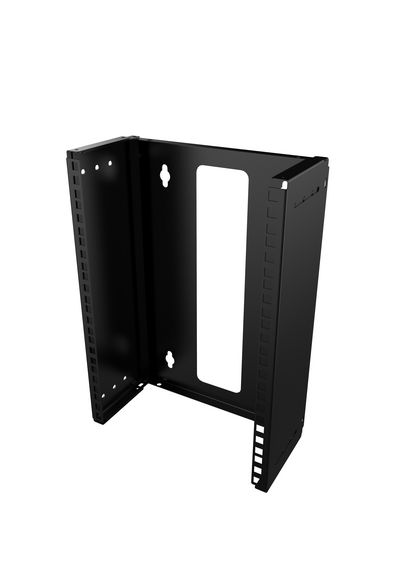 Lanview 10" 8U Open Frame Rack Wall  Mount - Black
