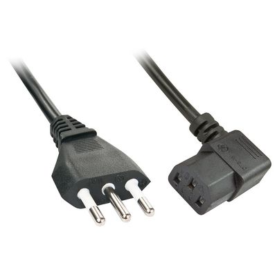Lindy 2m IT to C13 Angled Mains  Cable