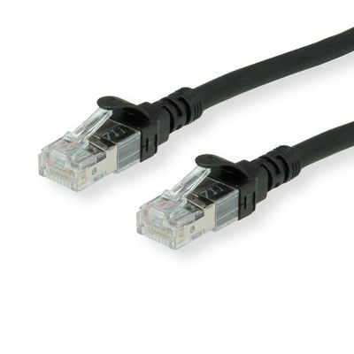 ROLINE Patchkabel Cat.6A S/FTP (PiMF), Component Level, LSOH, schwarz, 2 m