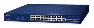 Planet 24-Port PoE+ Managed Switch GS-