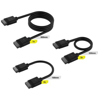 CORSAIR iCUE LINK Cable Kit with Straight connectors Black