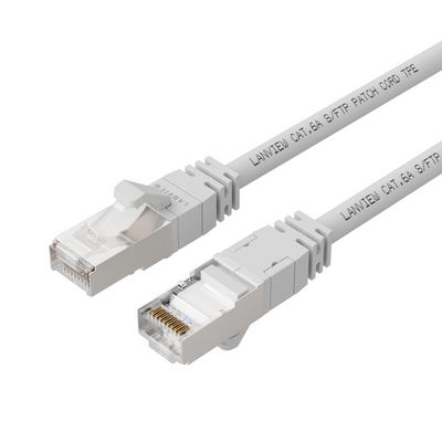 Lanview CAT6A S/FTP 1,5m White LSZH,  HIGH-FLEX