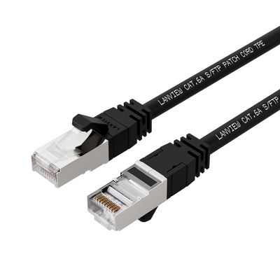 Lanview CAT6A S/FTP 1,5m Black LSZH,  HIGH-FLEX