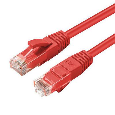 MicroConnect U/UTP CAT5e 2M Red PVC Unshielded Network Cable,  PVC, 4x2xAWG 26 CU