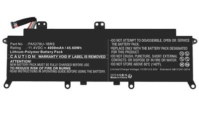 CoreParts Battery 45.60Wh Li-ion 11.4V 4000mAh Black for Toshiba Notebook 45.60Wh Li-ion 11.4V 4000mAh Black, for Portege X30, Tecra X40