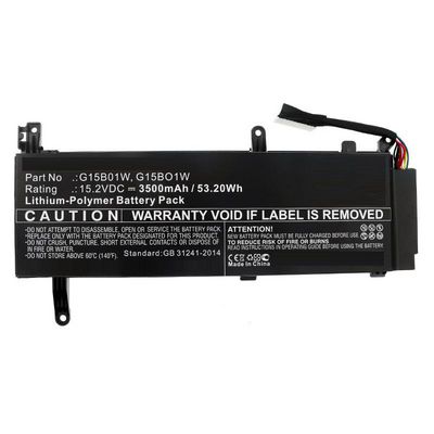 CoreParts Laptop Battery for Xiaomi  53.20Wh 15.2V 3500mAh 53.20Wh  Li-Pol 15.2V 3500mAh Black for Xiaomi Tablet 171502-AD, 171502-AI, 171502-AK,