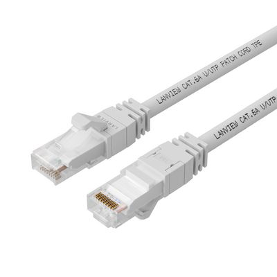 Lanview CAT6A UTP 10m White LSZH,  HIGH-FLEX