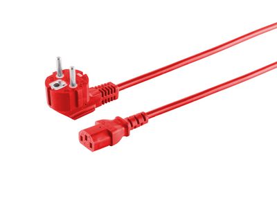 MicroConnect Power Cord Schuko Angled -  C13 3m Red MicroConnect Power  Cord Schuko Angled - C13 3m Red