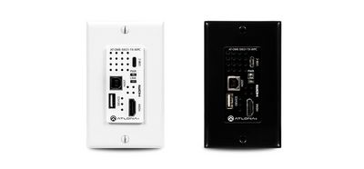 Atlona AT-OME-SW21-TX-WPC - Wallplate HDBaseT Transmitter with USB-C and HDMI Inputs plus USB Hub
