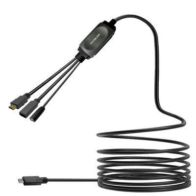 Vivolink USB-C HUB Cable with USB3.0 & Charging 7.5m black
