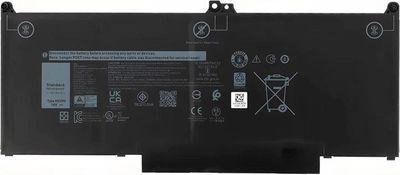 CoreParts Laptop Battery for Dell  54.72Wh 7.6V 7200mAh 55Wh  Li-Pol 7.6V 7200mAh Black for DELL Notebook, Laptop Latitude 13 5300, Latitude