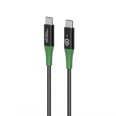 MicroConnect Smart Charge USB-C to USB-C  Cable 1m Black/Green Smart  Charge USB-C to USB-C Cable 1m Black/Green