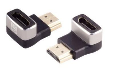MicroConnect HDMI 8k 90? angeled down F-M  8K 60Hz / 4K 120Hz