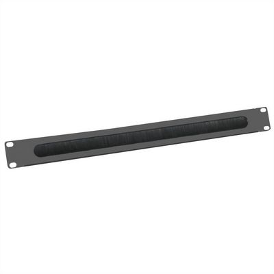 VALUE 19-Zoll-Kabeldurchfhrung 1 HE mit Brstendichtung, schwarz