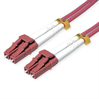 ROLINE LWL-Kabel 50/125m OM4, LC/LC, stahlarmiert, LSOH, violett, 1 m