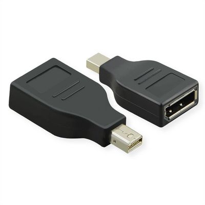 Value Adapter, 4K@60Hz, Mini  Displayport: Han -  Displayport Hun, Sort