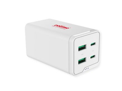 USB Charger 4 Port (2x USB-C 2x USB-A QC3.0) max. 120W
