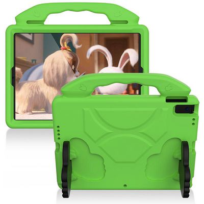 eSTUFF iPad 11th/10th gen Green  HANDY Kids Case with handle  and foldable hands for stand mode