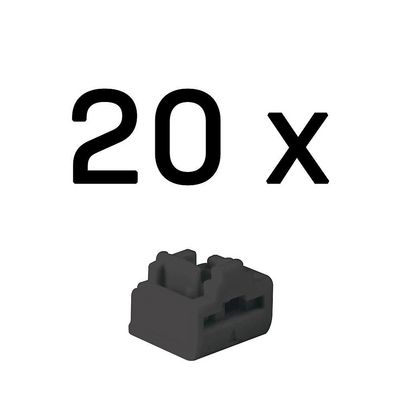 LINDY RJ45 Port Schlösser SCHWARZ, 20 Stück