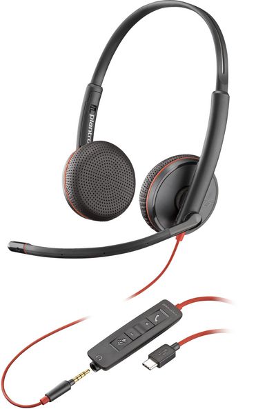 Poly Blackwire C3225 Stereo USB-C  Headset (Bulk)