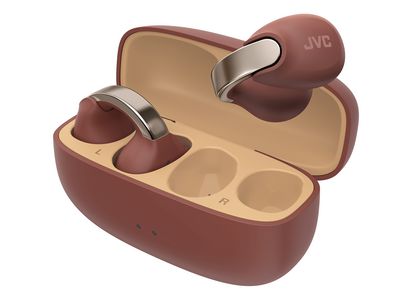 JVC Nearphones HA-NP1T Open Ear  Cuff Wireless Maroon