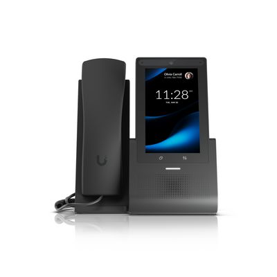 Ubiquiti Next-generation desktop  smartphone for UniFi Talk,  featuring a 5" touch display and seamless integration with UniFi applications.