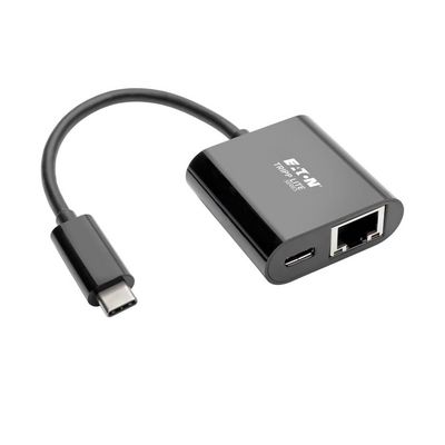 Tripp Lite Usb-C To Gigabit Network  Adapter With Usb-C Pd  Charging - Thunderbolt 3, Black