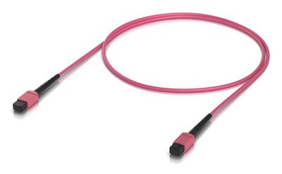 Ubiquiti Indoor OM4 multi-mode fiber  patch cable with MPO-12 Type  B UPC connectors designed for 100G applications. 1M