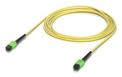 Ubiquiti Indoor OS2 single-mode fiber  patch cable with MPO-12 Type  B APC connectors designed for 100G applications. 3M, 10 pack