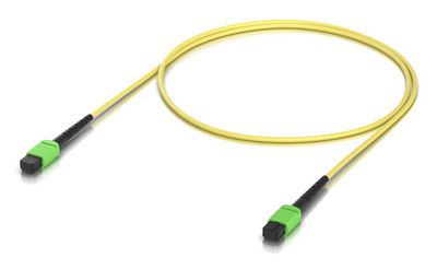Ubiquiti Indoor OS2 single-mode fiber patch cable with MPO-12 Type B APC connectors designed for 100G applications. 1M