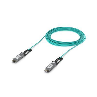 Ubiquiti Long-range QSFP28 direct  attach cable with a 100 Gbps  max data rate. 20M