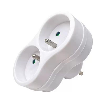 MicroConnect Plug EU to 2French Type E,  White