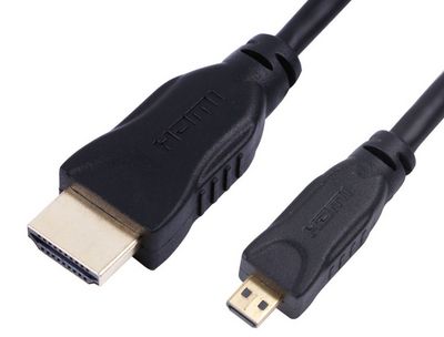 MicroConnect 4K HDMI A-D cable, 1m Gold plated connector with  ethernet & double shielding. 4K@60Hz