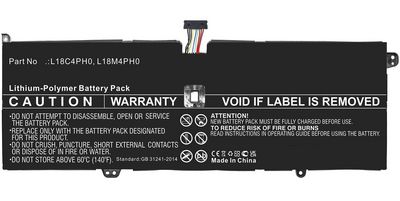 CoreParts Laptop Battery for Lenovo  57.99Wh 7.6V 7630mAh Battery  for Lenovo Notebook, Laptop, 58Wh Li-Polymer 7.6V 7630mAh, Black for Yoga
