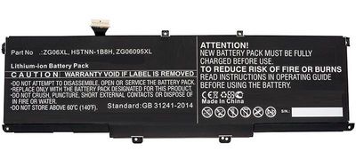 CoreParts Laptop Battery for HP 71.61Wh  11.55V 6200mAh 72.00Wh Li-ion  11.55V 6200mAh Black for HP Notebook, Laptop ZBook Studio G5, ZBook Studio G5