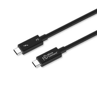 MicroConnect Premium Thunderbolt 3 Cable,  1m, 20 Gbits/s, 240W USB type  C Male/Male Up to 20Gbps data transfer rates, supports PCI Express Gen 3 and