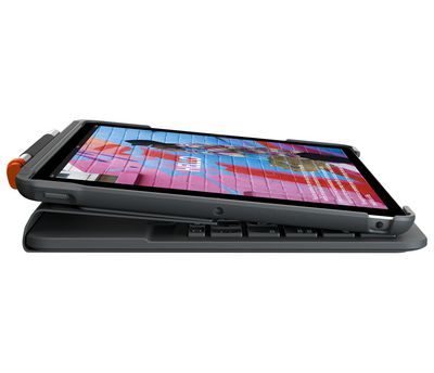 Logitech Slim Folio Tastatur og folio-kasse Saks Trådløs Schweizisk