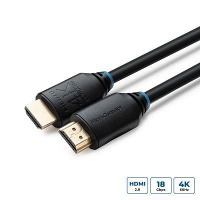 MicroConnect HDMI Cable 4K, 10m Supports 2.0 4K@60Hz, 4K@60Hz  Gold Plated connectors, Copper
