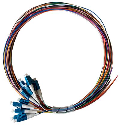 Lanview Pigtail LC/UPC 9/125 OS2, 0.9mm, 1.5meters LSZH(Grade C) Tight Buffer 12 colors 12pcs/pack Fibre Patch Cable