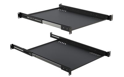 Lanview 19" D=800 Special Tray with side arms and sliding Black SHELF