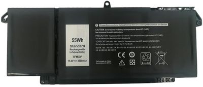 CoreParts Laptop Battery for Dell  54.72Wh 15.2V 3600mAh 54,72Wh  Li-Polymer 15.2V 3600mAh for DELL Latitude 5320, Latitude 7320, Latitude 7420