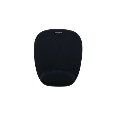Kensington Foam Mouse Pad (Black) Foam Mousepad with Integral  Wrist Rest Black, Black, Monotone, Foam, Wrist rest
