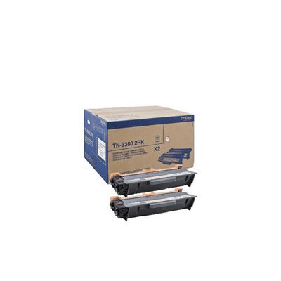 Brother TN3380 2PK - 2 pakker - sort -