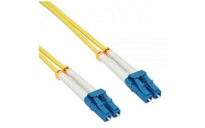 Mercodan Fiber patch cable LC-LC OS2  5.0m, 9/125, Singlemode,  Duplex, Yellow, 2mm, LSZH Halogen-free, G657A1