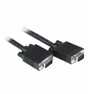 Mercodan Monitorkabel HQ metalhus sort 30,0m, VGA: Han - VGA: Han, 1920x1200, Fuga, metalhus