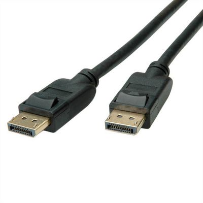 Roline DISPLAYPORT 1.4 KABEL,  8K@60HZ, 1,0M, SORT,  DISPLAYPORT: HAN - DISPLAYPORT: HAN