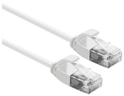 Roline PATCHKABEL KAT6A SLIM 0,3 M UTP, LSZH, HVID, RJ45 U/SK?RM HAN:HAN
