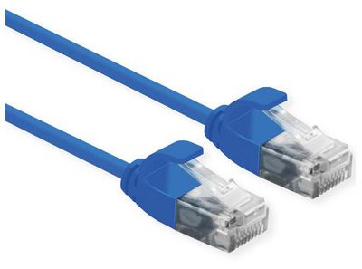 Roline PATCHKABEL KAT6A SLIM 0,5 M UTP, LSZH, BL?, RJ45 U/SK?RM HAN:HAN