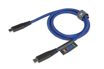 Xtorm Strong woven USB-C cable for charging and datatransfer. Length 1 meter. Material cable: Nylon and DuPont Kevlar fiber.